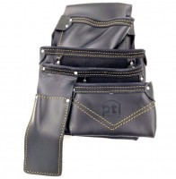 PTI Premium Black Leather Single Framers Tool Pouch